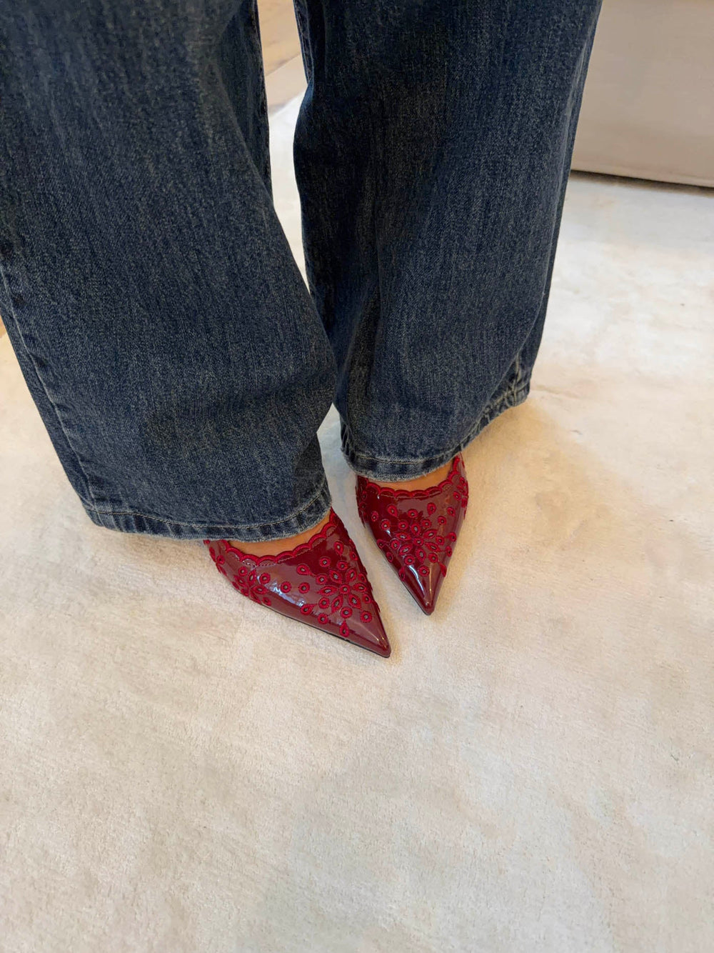 Ydun slingback heels with details - Red