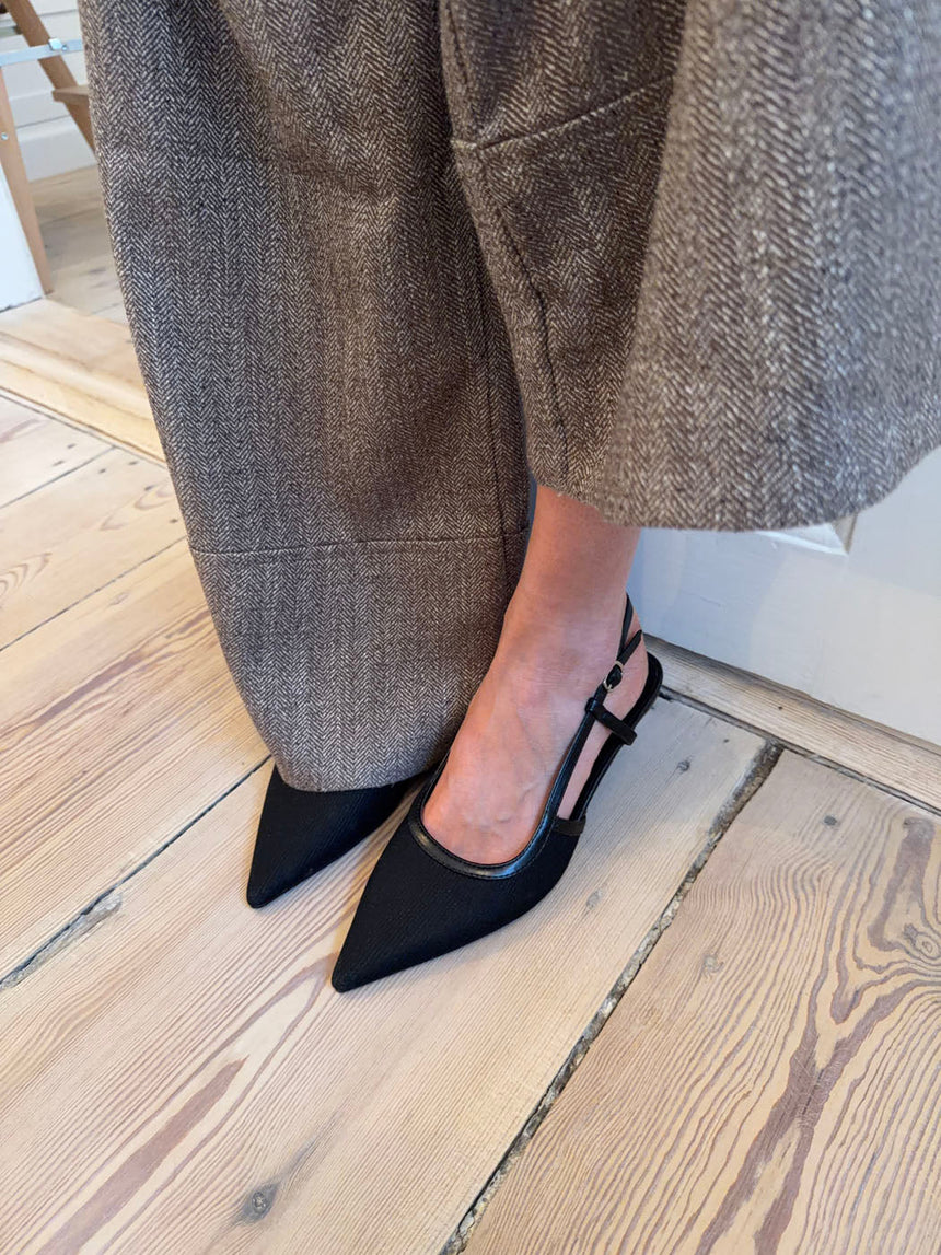 Suzanne slingback heels with details - Black