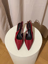 Robin slingback mules – Red