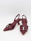Nida slingback heels with buckle - Burgundy