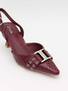 Nida slingback heels with buckle - Burgundy