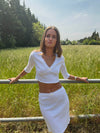 Shalya top with 3/4 sleeves - White