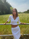 Shalya top with 3/4 sleeves - White