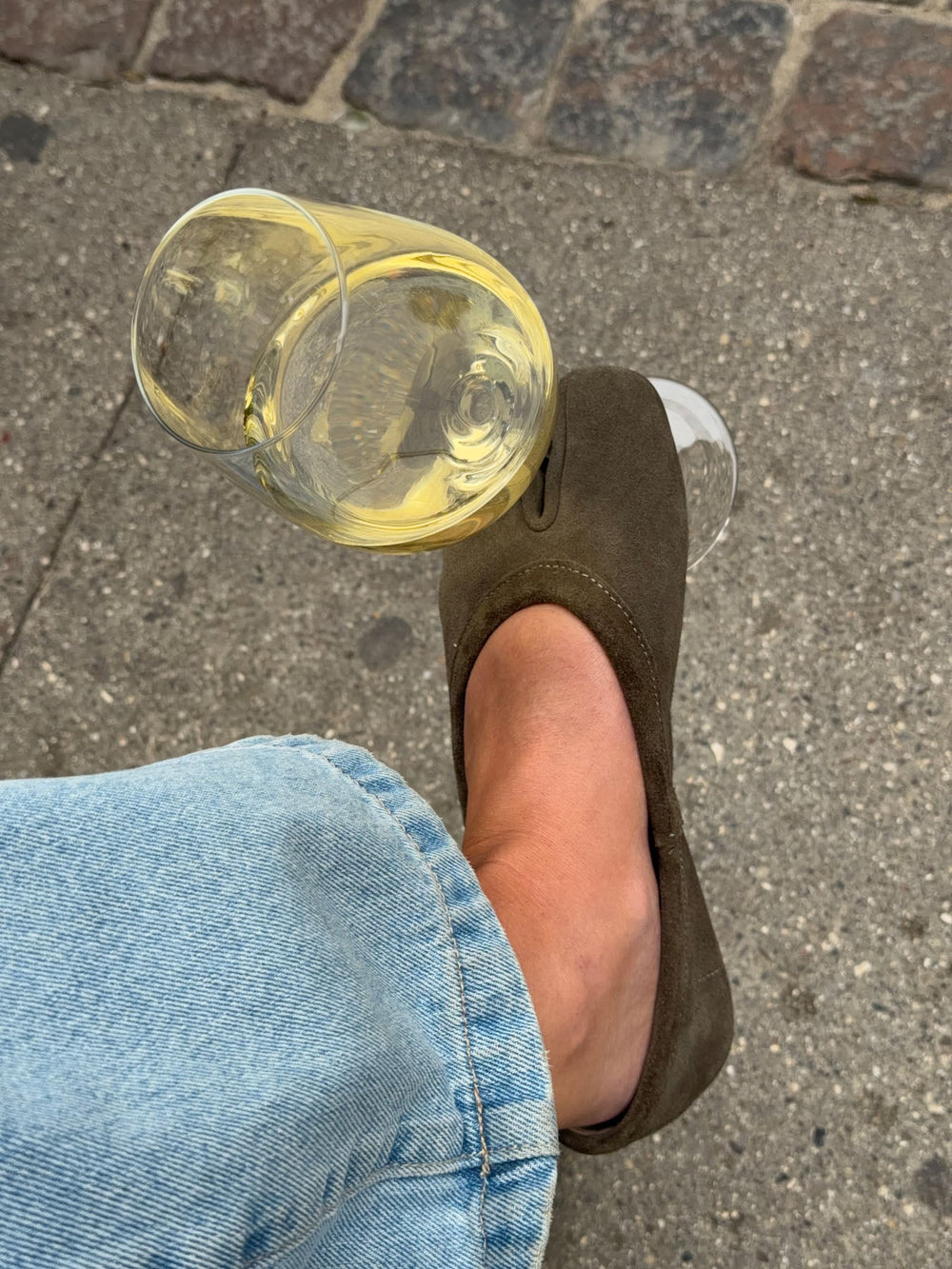 Tonia split toe ballerina - Khaki