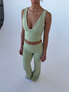 Ultimate v-neck top - Matcha