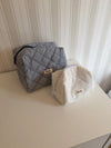 Honey large toiletry bag – Dark blue/white stripes