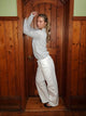 Thora straight pants - off white