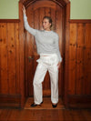 Thora straight pants - off white