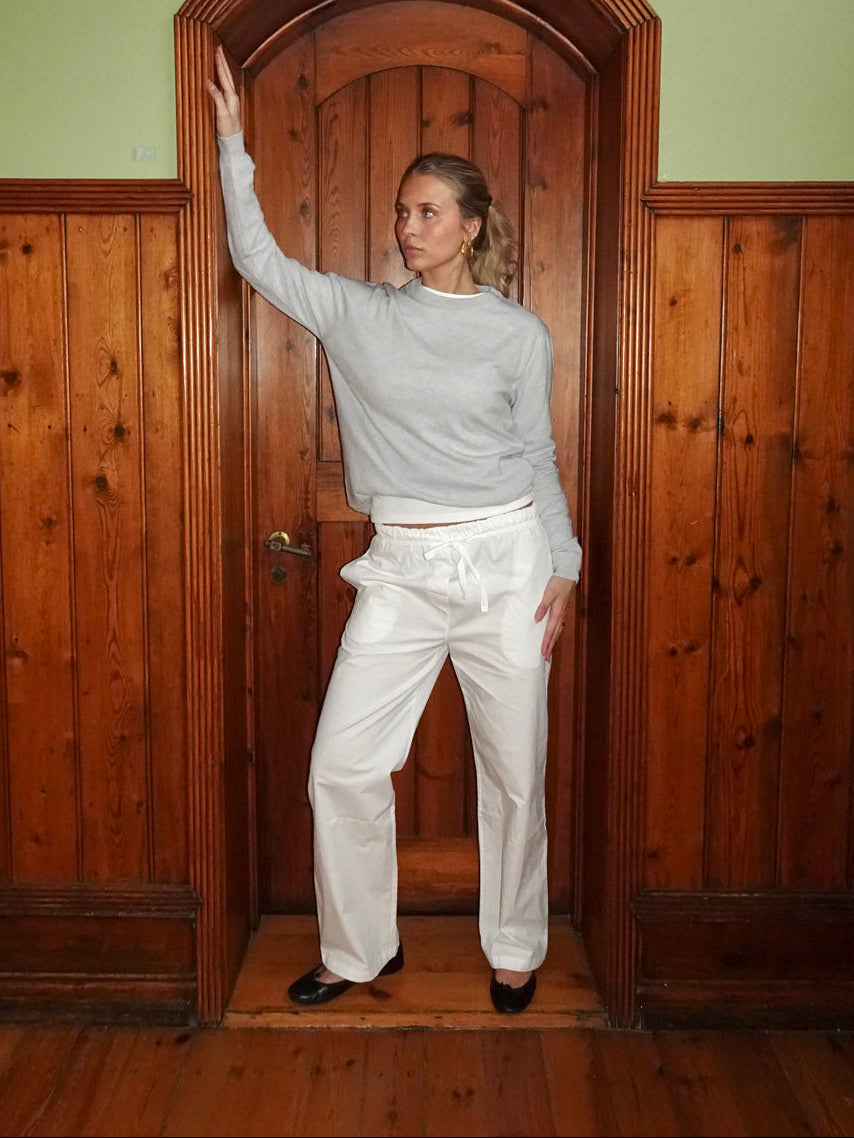 Thora straight pants - off white
