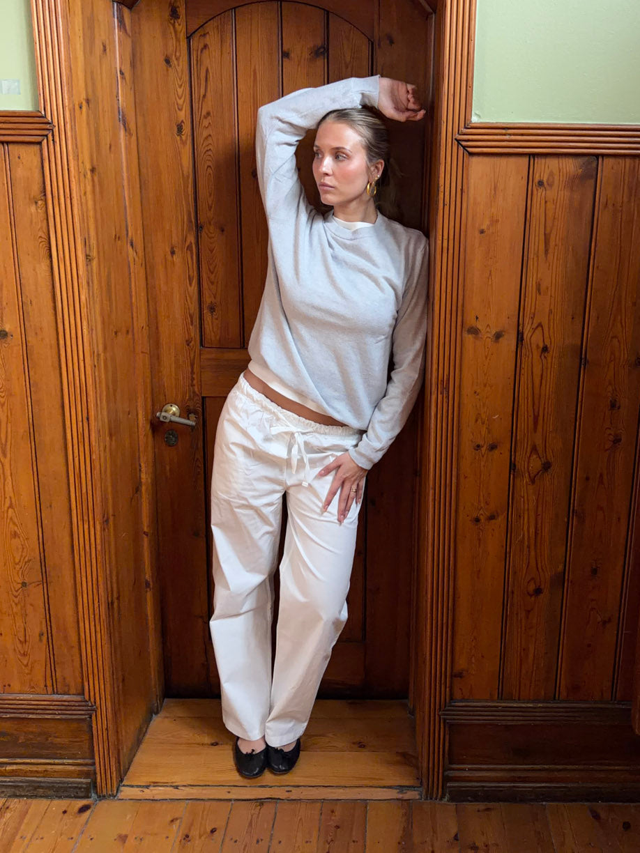 Thora straight pants - off white