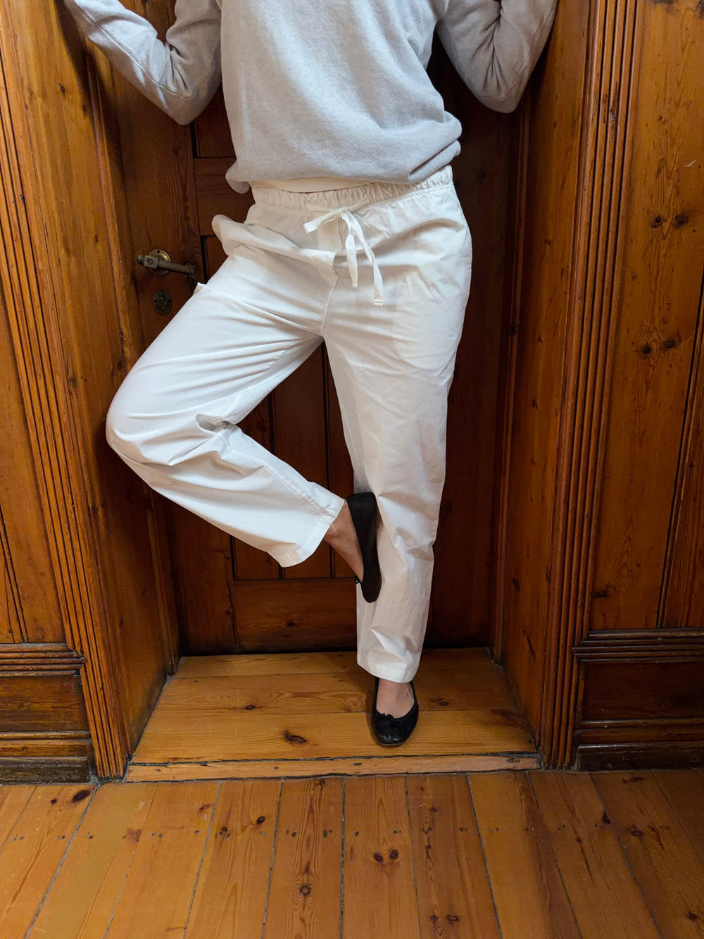 Thora straight pants - off white