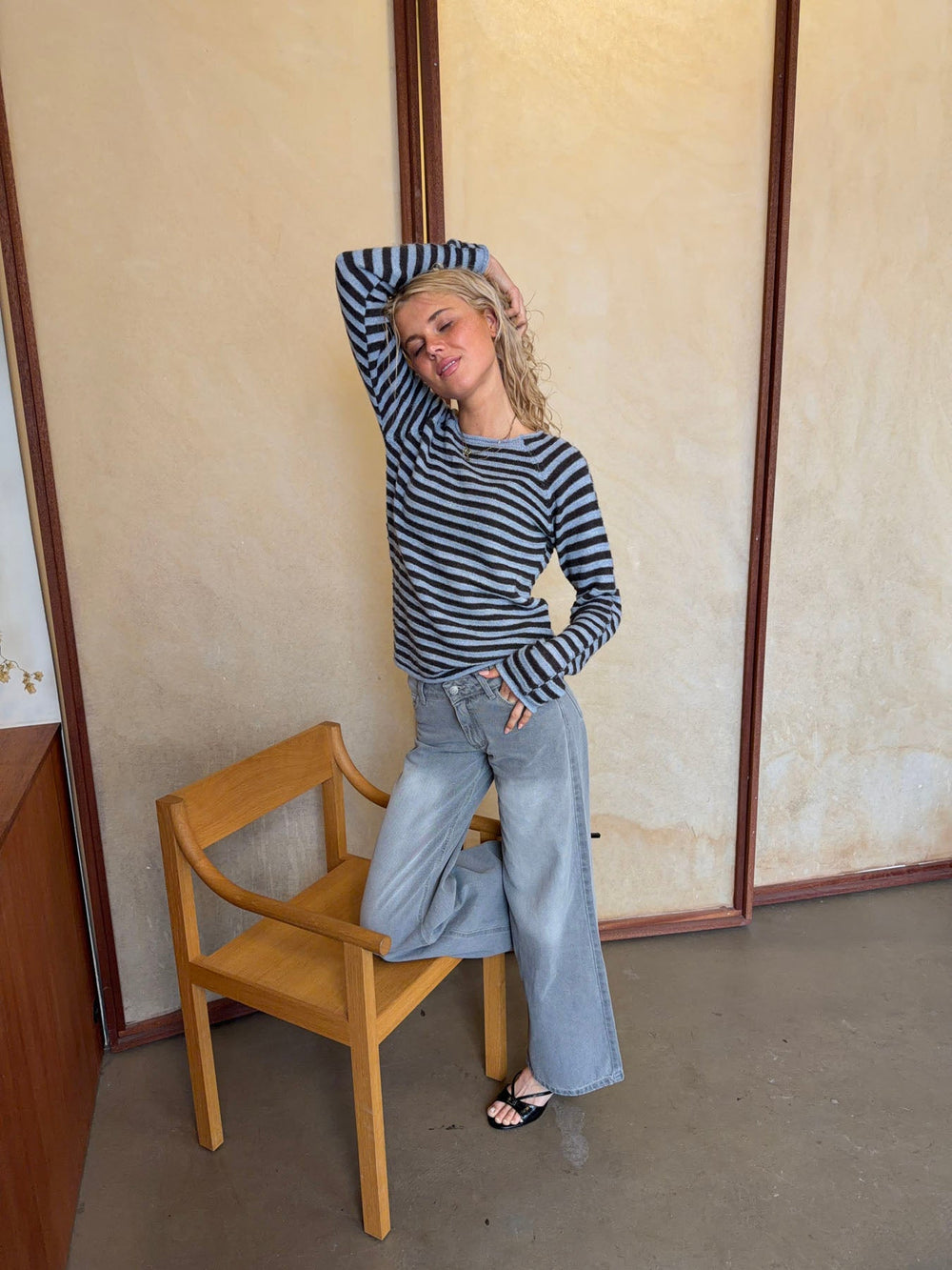 Josa striped knit -  Blue/brown