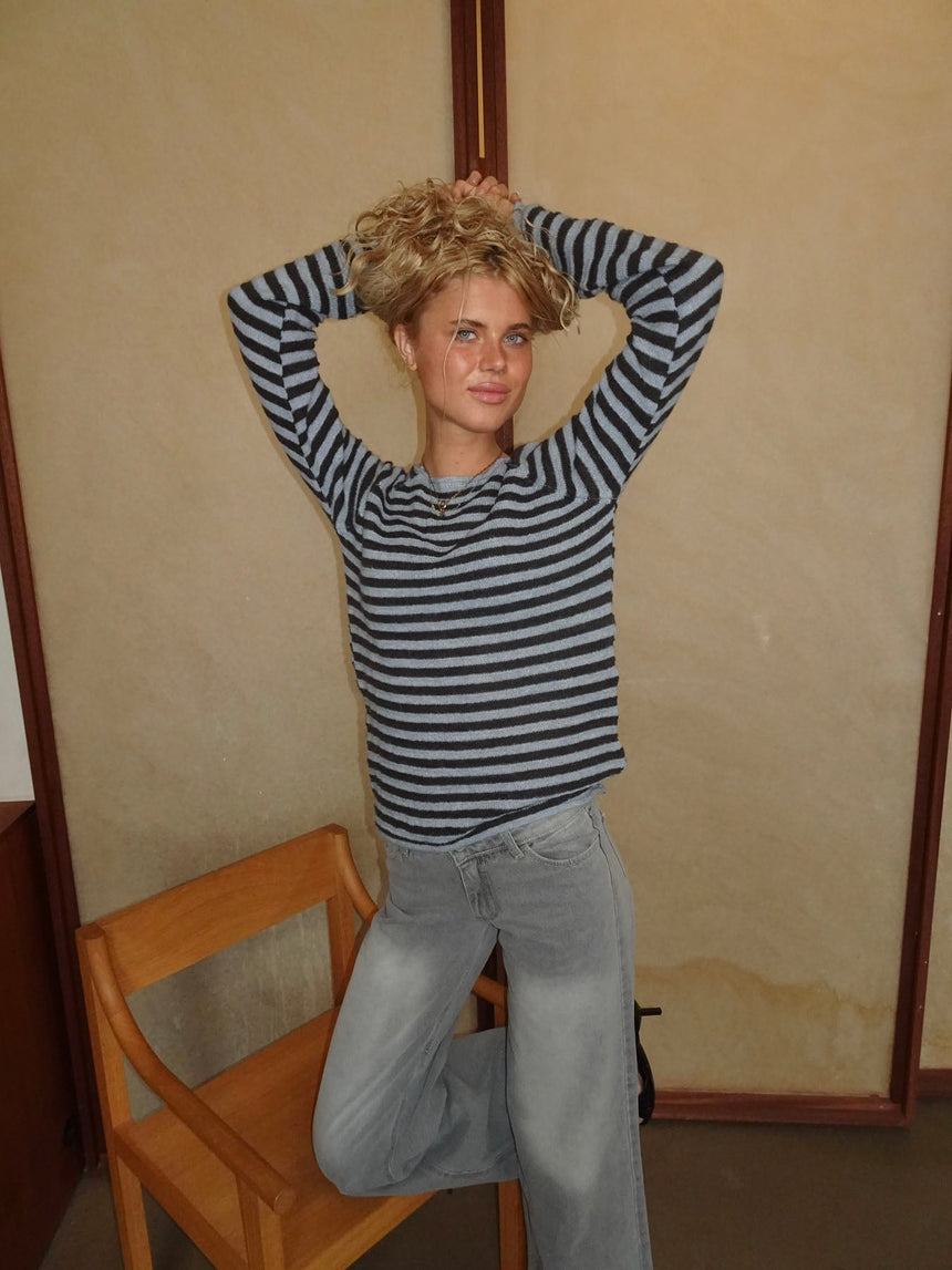 Josa striped knit -  Blue/brown