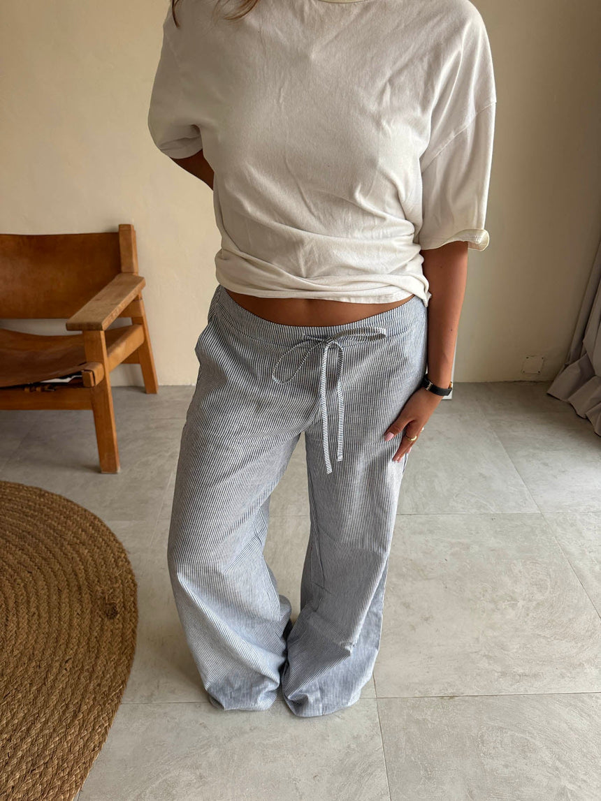 Esmerida striped pants - Blue/white
