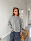 Vicky knit with ribbed details - Grey