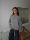 Vicky knit with ribbed details - Grey
