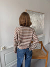 Rainova knit with stripes - Beige/multicolored
