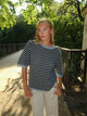 Almy knitted sweater with stripes - Blue