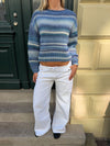 Louna striped knit - White/navy