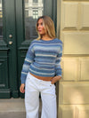 Louna striped knit - White/navy