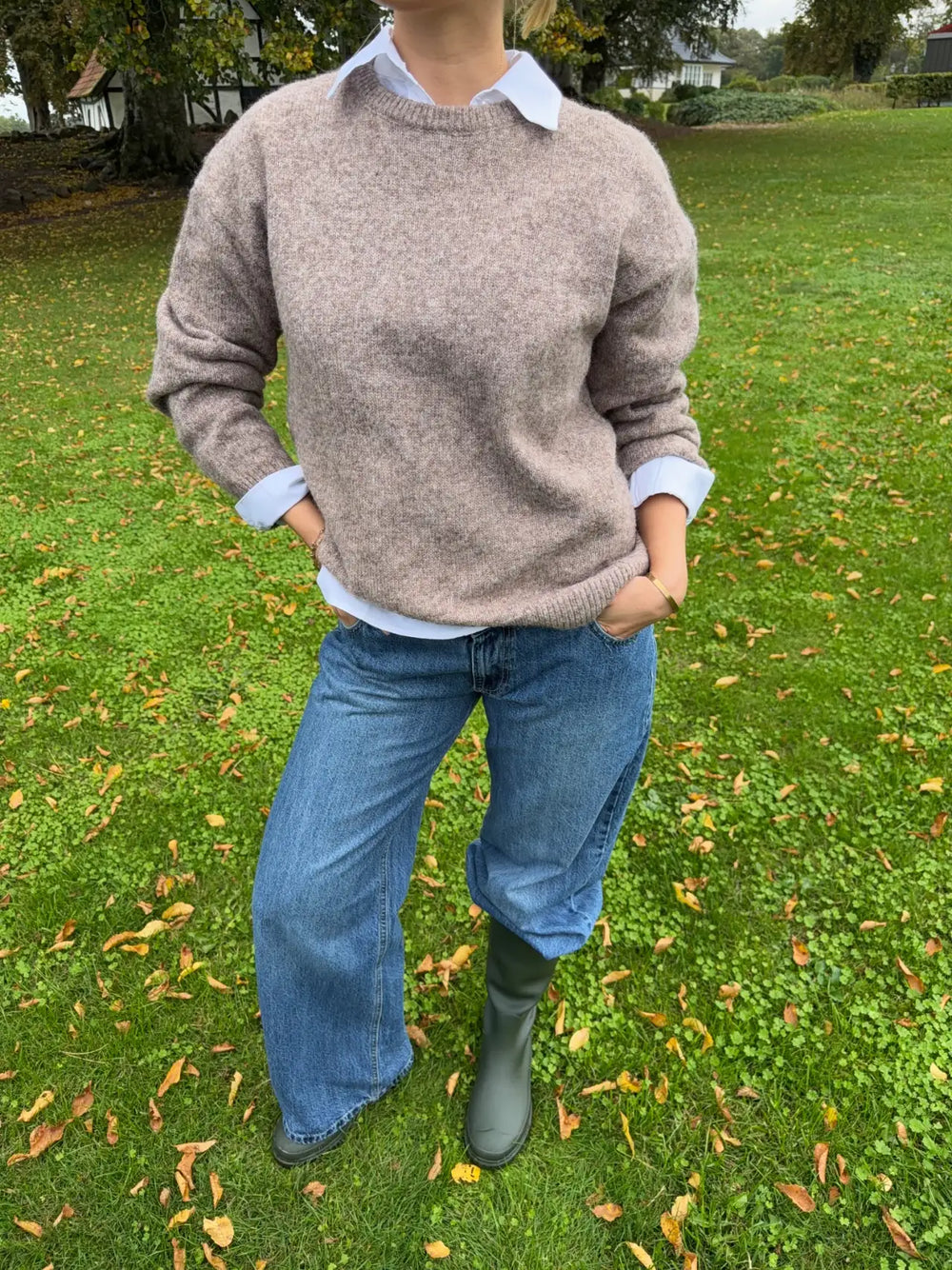 Orla knit blouse - Taupe