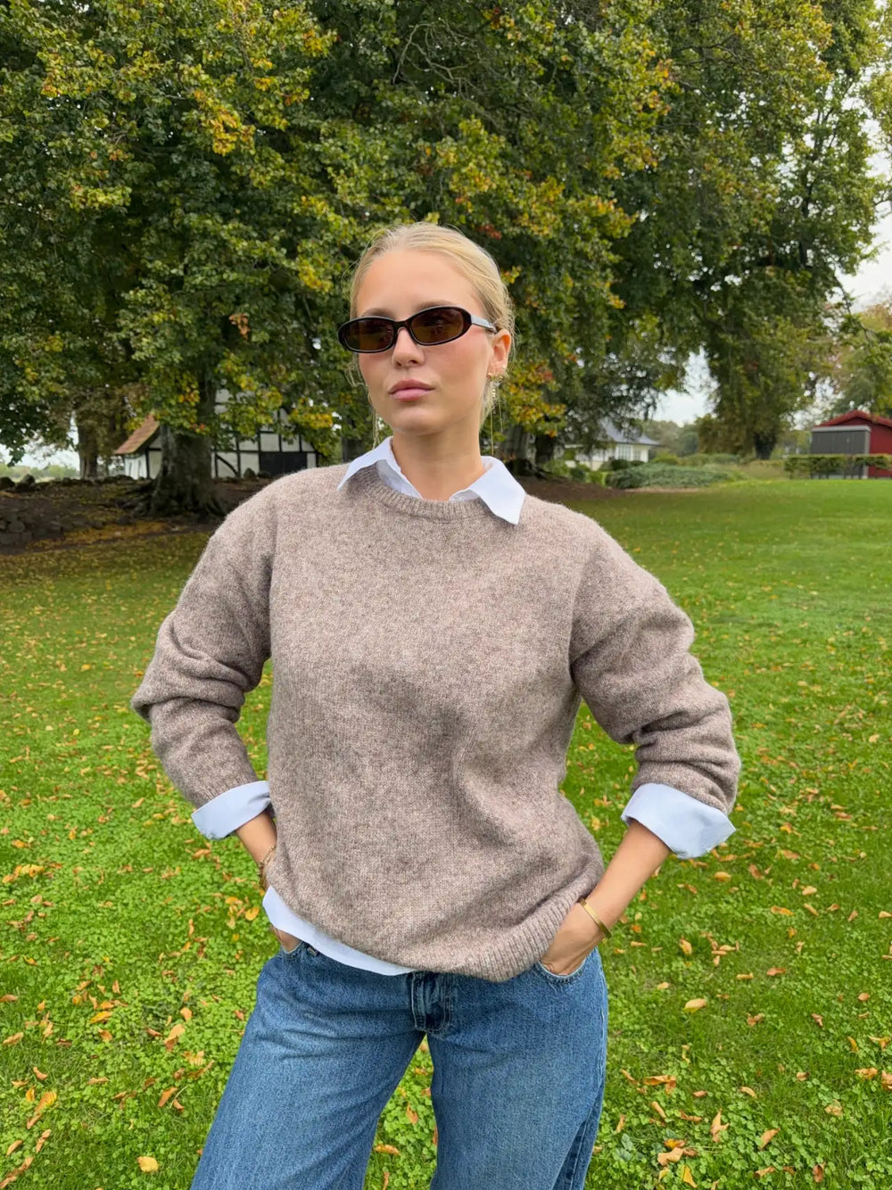 Orla knit blouse - Taupe