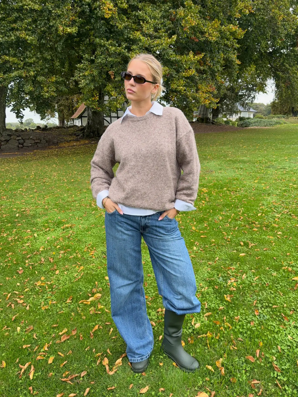 Orla knit blouse - Taupe