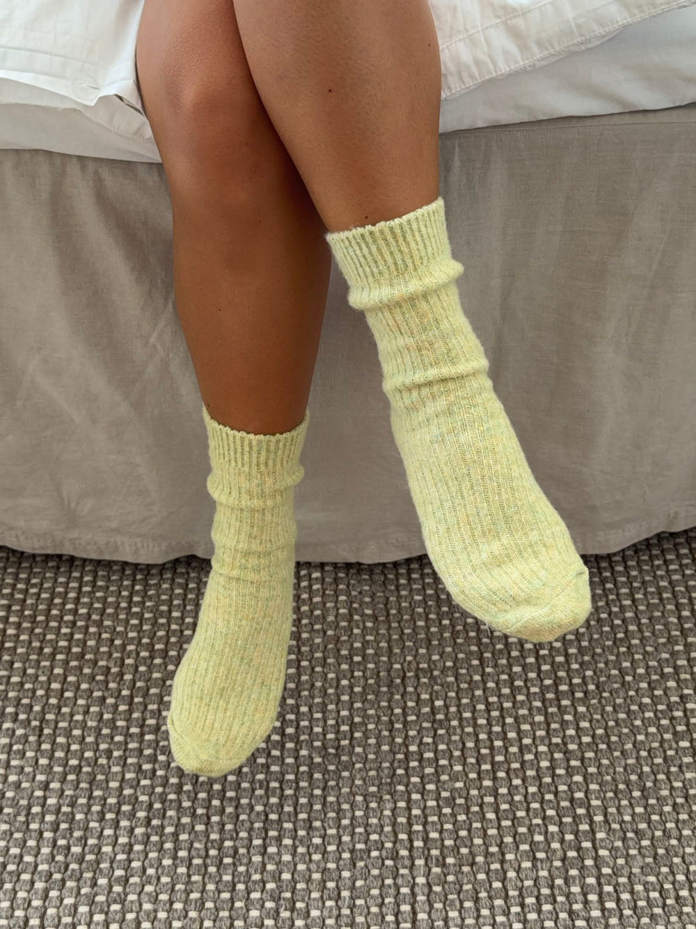 Knitted socks - Light green
