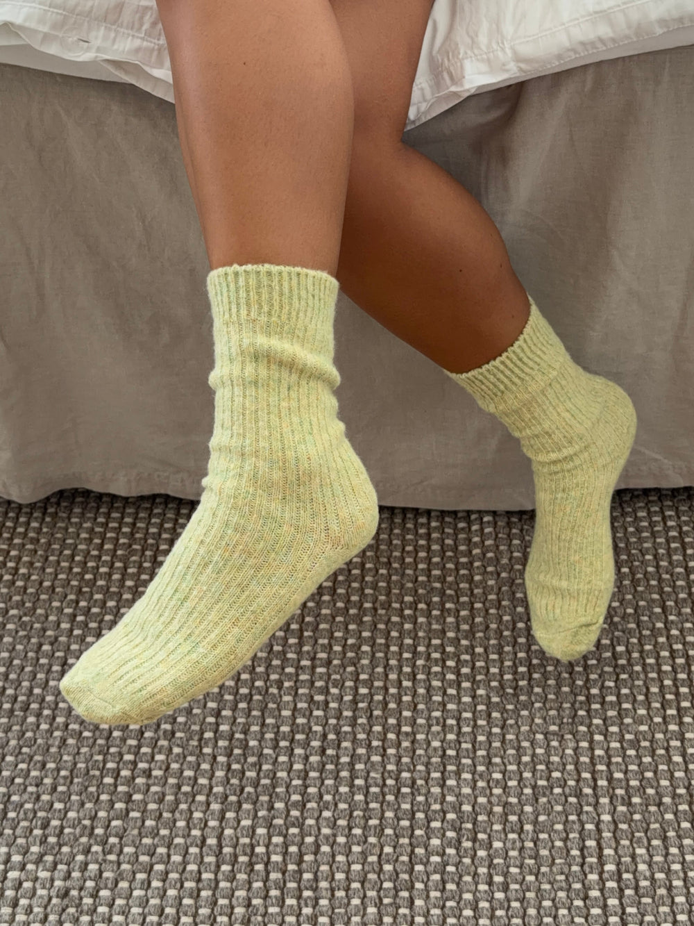 Knitted socks - Light green