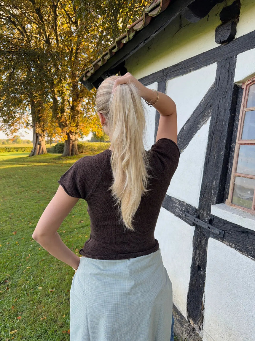 Serena knitted t-shirt - Brown