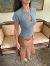 Serena knitted t-shirt - Light blue