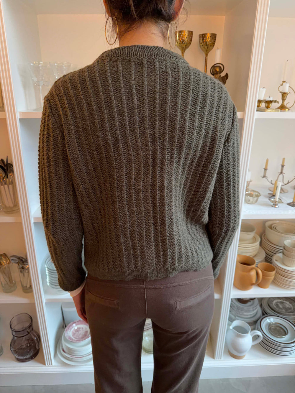 Vincent knitted cardigan - Dark green