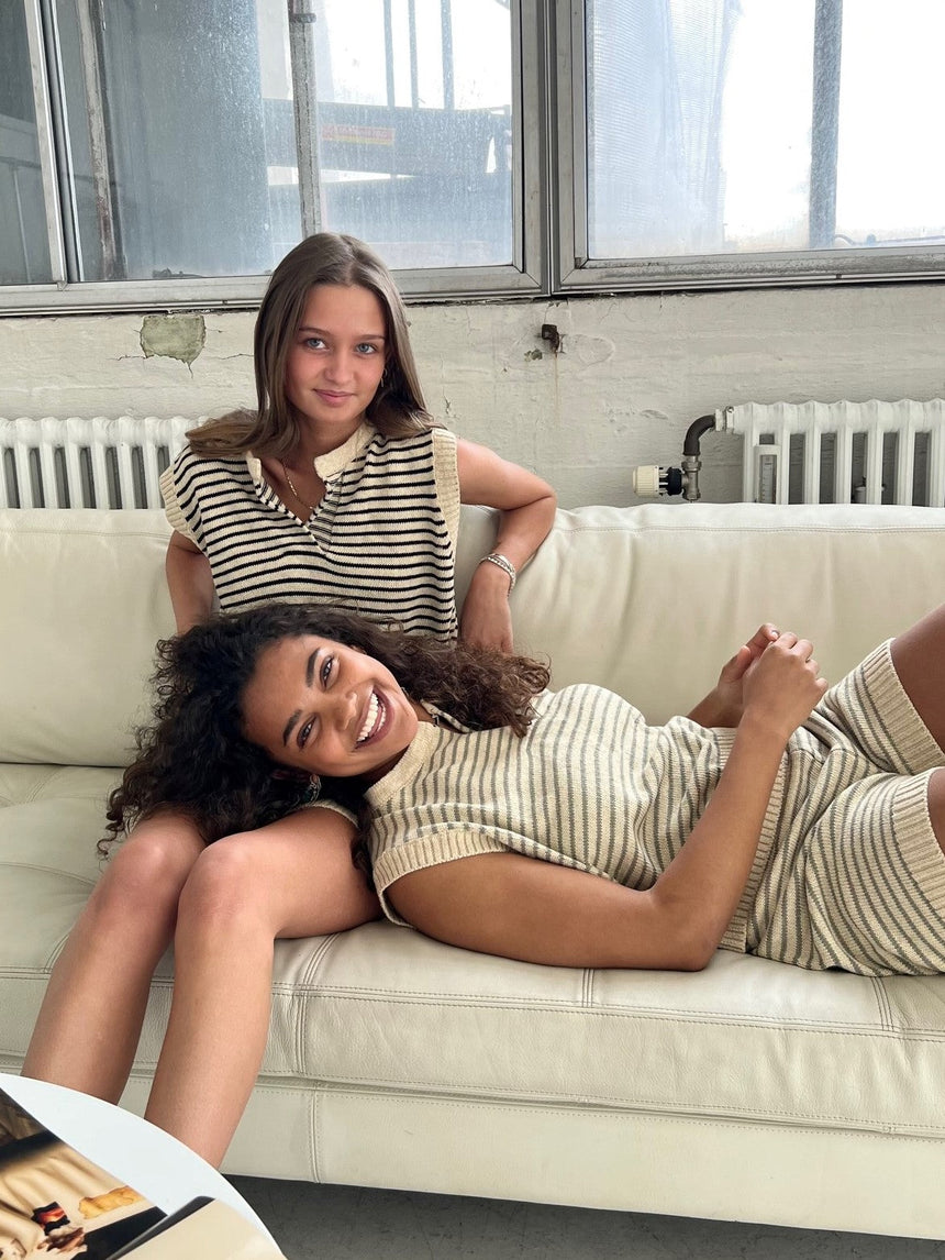 Diamanta comfy set - Cream/Green