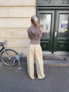 Munga knit top with hoodie - Taupe