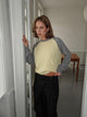 Oliva knit blouse - Grey/yellow