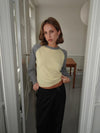 Oliva knit blouse - Grey/yellow