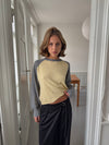 Oliva knit blouse - Grey/yellow