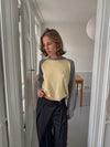 Oliva knit blouse - Grey/yellow