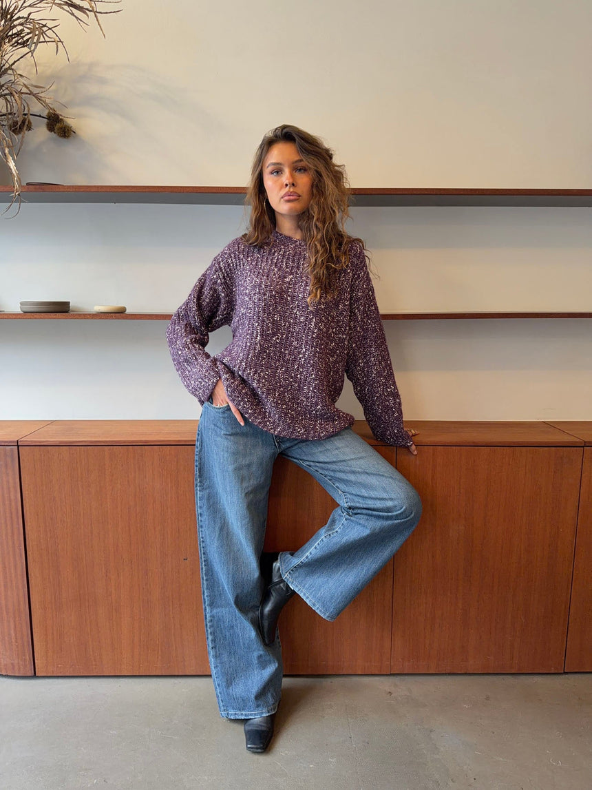 Lunuda knit sweater – Purple