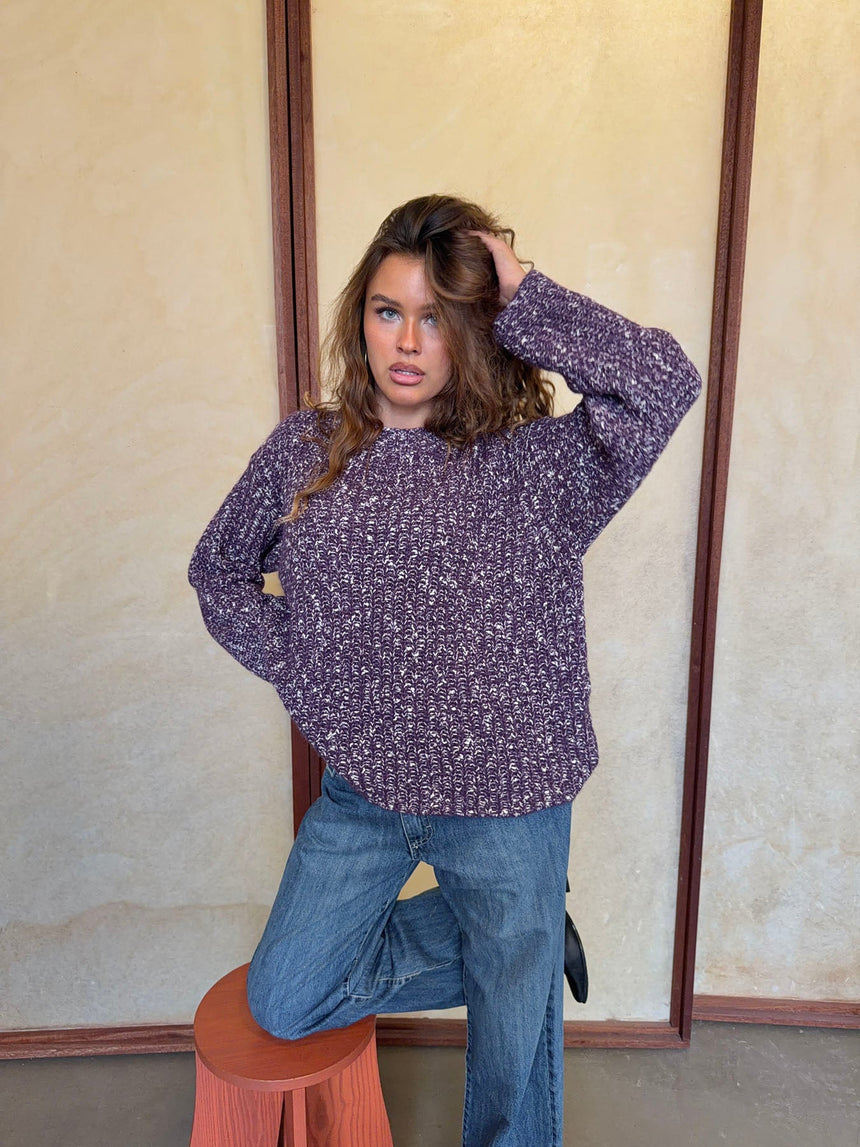 Lunuda knit sweater – Purple