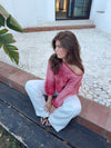 Pastana knitted sweater – Pink/red