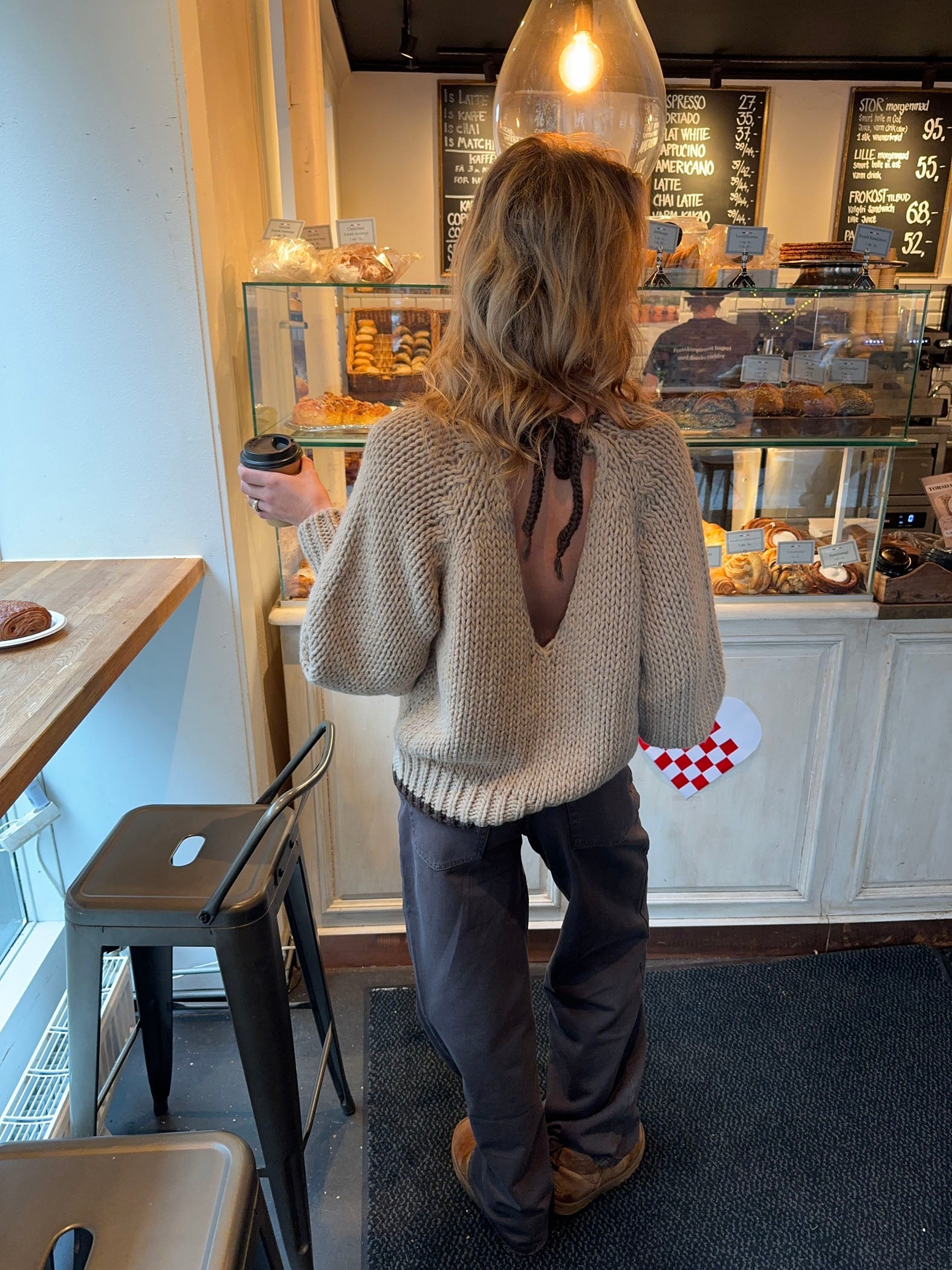 ニット/セーター lui jewelry knit04  brown Julieta Cozy Solid Knit Long Sleeve Sweater Polo – Threads 4 Thought