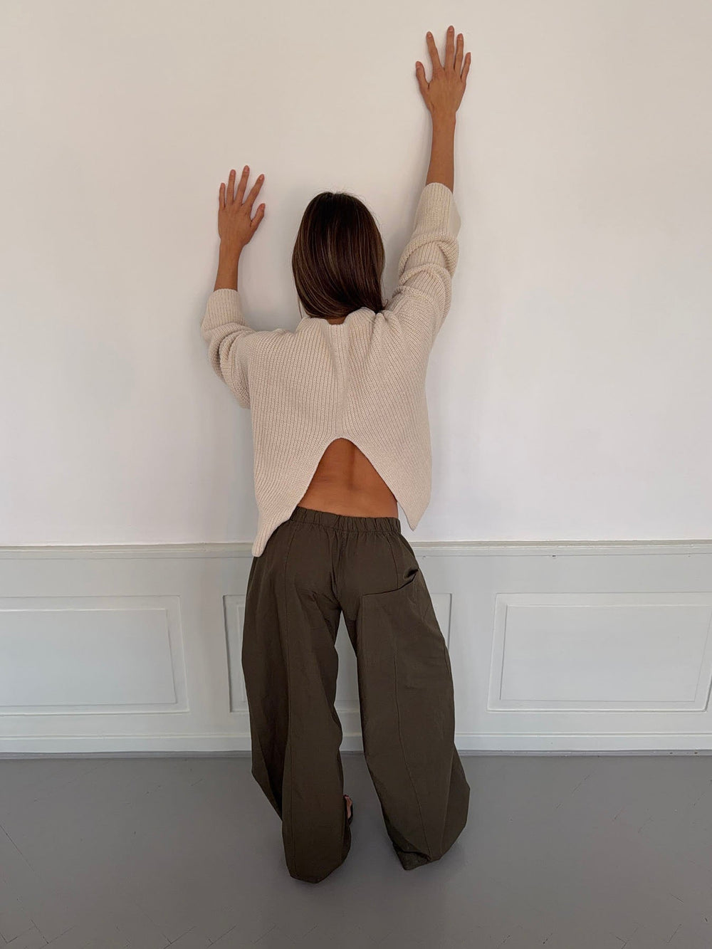 Cholana knit with open back - Beige