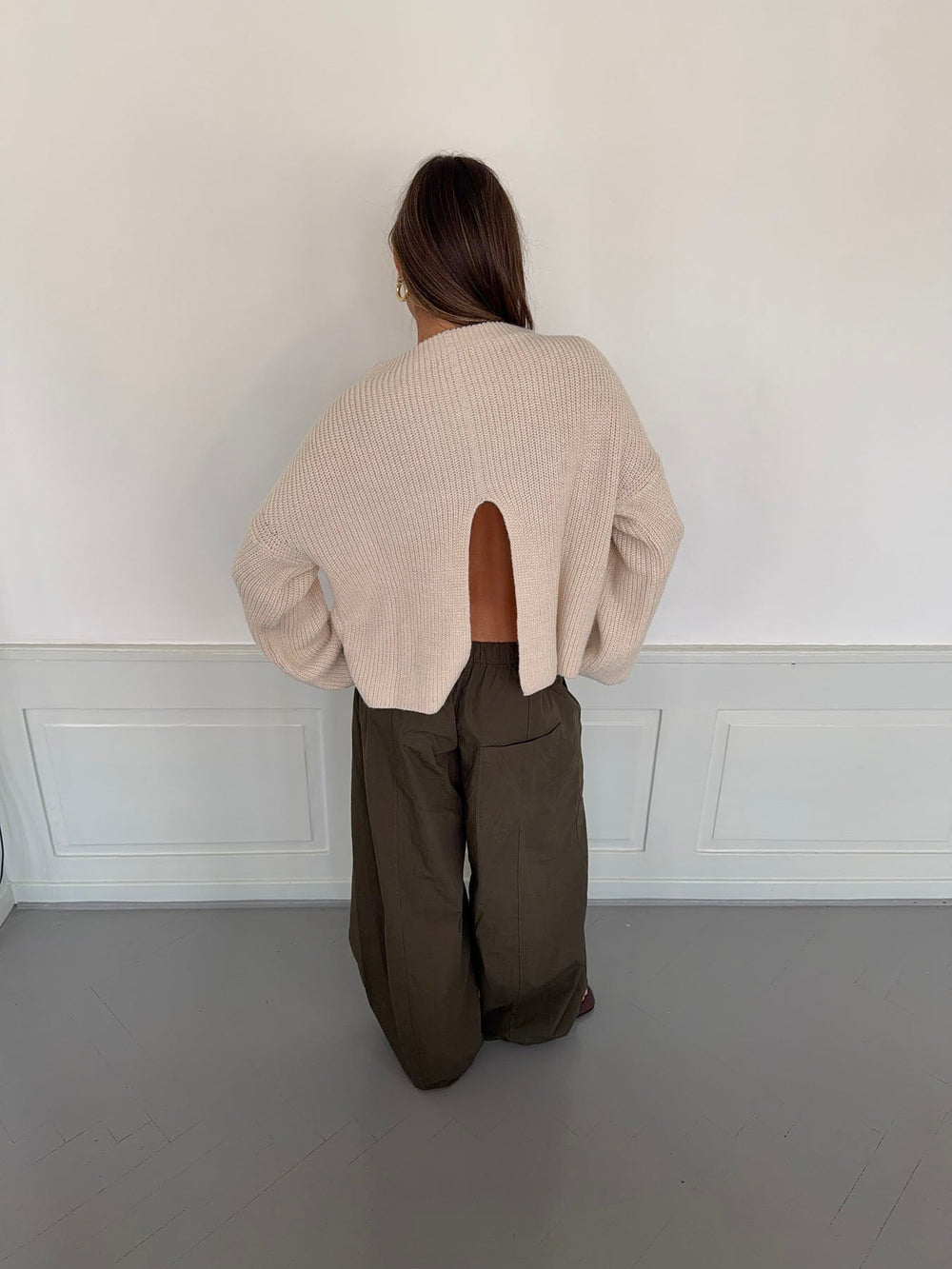 Cholana knit with open back - Beige