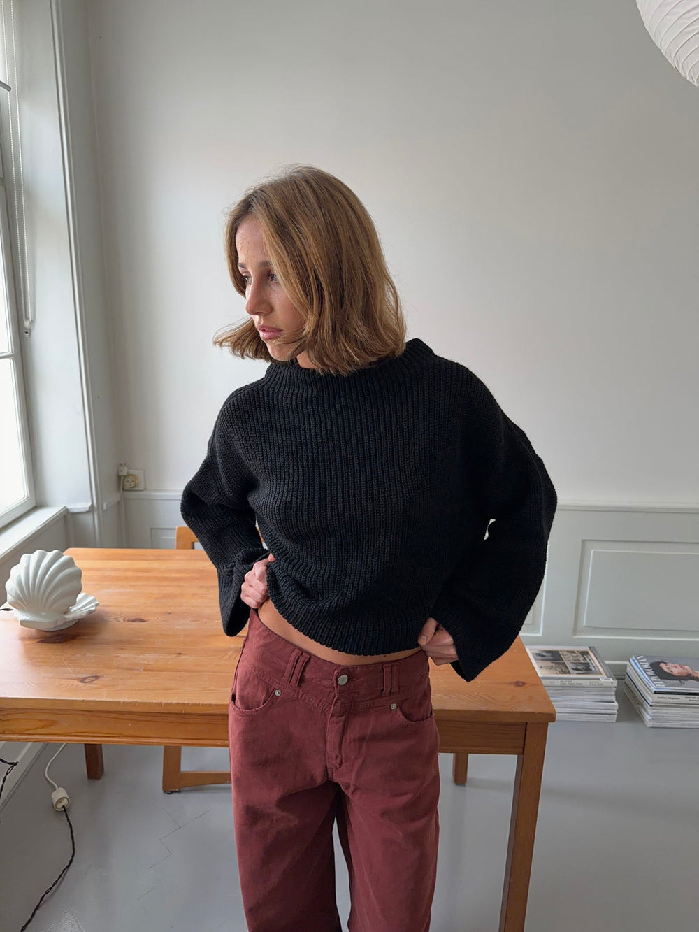 Cholana knit with open back - Black