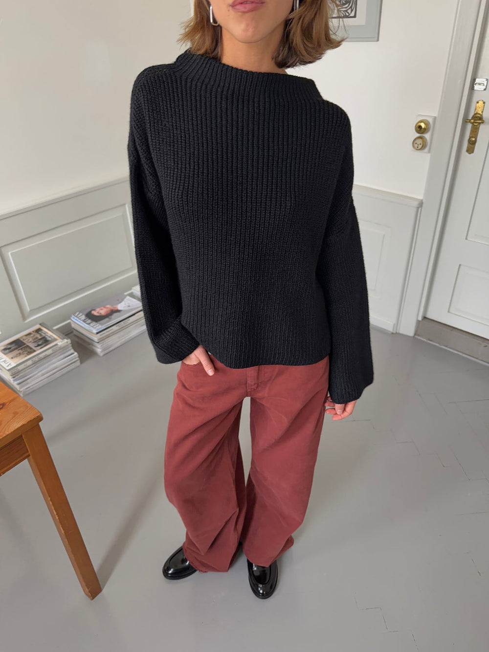 Cholana knit with open back - Black