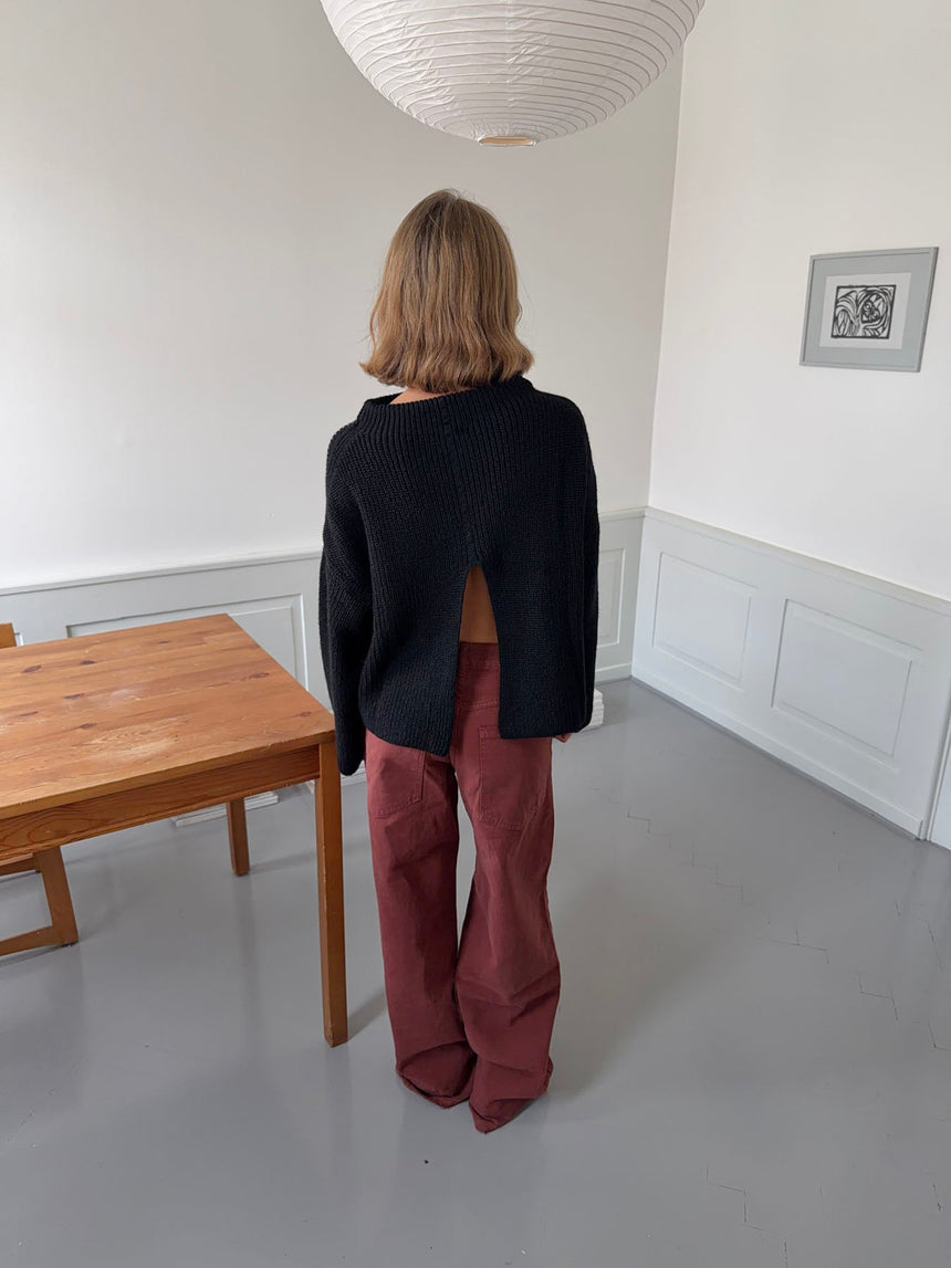 Cholana knit with open back - Black