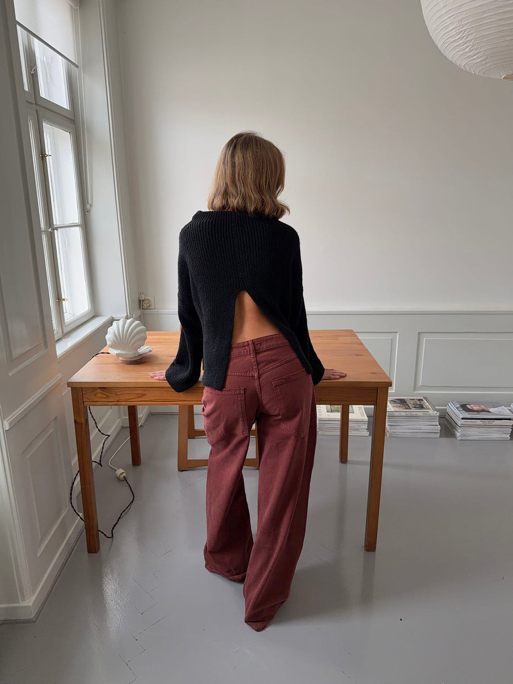 Cholana knit with open back - Black