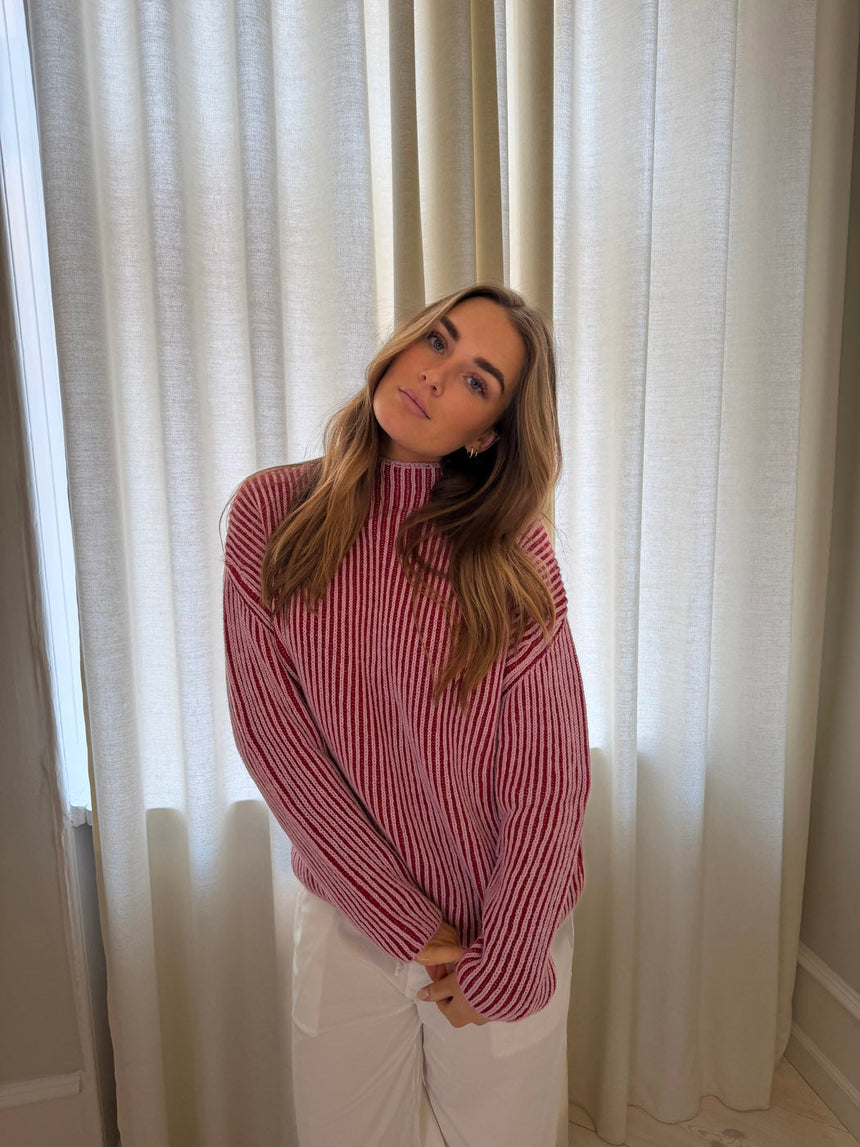 Silkeline turtleneck - Purple/red