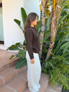 Evelisse  knit with buttons - Brown